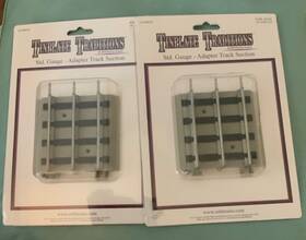 10-99010 Mth 2 Standard Tinplate Traditions Adapter Track With Roadbed Section