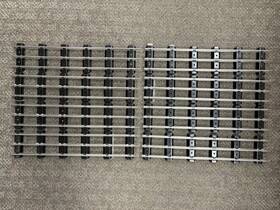 10-99092 Mth Standard Gauge Tinplate 14 Inch Straight Tubular Track With Extra Ties Lot Of 8