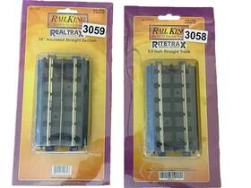 40-1016-2 Mth Lot Of 2 Rail King Realtrax 5 Inch Straight Track O Gauge 1 48 Package 3058