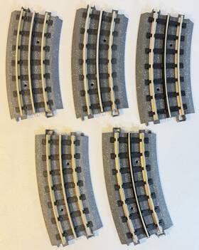 Mth 401022 Real Trax O Gauge 0-31 Half Curve Track Lot Of 5