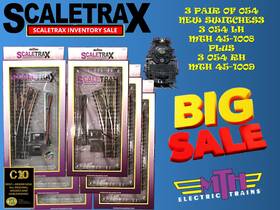 45-1009 Mth 45-1008/45-1009 Scaletrax O54 Switch Pairs- 3 Pairs With 45-1008/1009 Lh/rh New 6 Switches