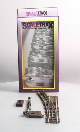 45-1021 Mth O72 Scaletrax Nickel Silver Left Hand Remote Switch Turnout Ex/box