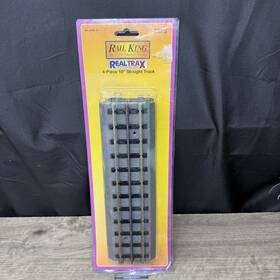 Mth 658081136066 Railking Realtrax 40-1001-4 10 Inch Straight Track O Gauge 4-piece New
