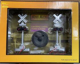 40-11014 Mth Railking Rail King Scale Crossing Flashers With Great Sound