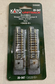 S62b-b Nip Kato 20-047 N Gauge Unitrack Straight Track Bumper B 2-7/16inch 2pcs