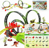 Od-wj4187t1he Odikala Dinosaur Toys Train Track Set Rechargable Race Car Flexible