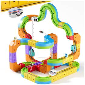 Jhl-2589 Oppvoci Upgrade Electric Train Set 3d Infinity Track With Flexible Tracks For 88pcs
