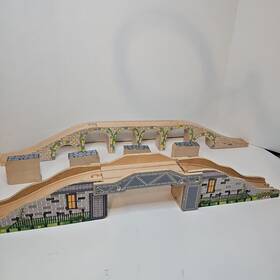 Orbrium 013964209785 Arches Viaduct Bridge For Wooden Railway Track Thomas And Imaginarium Lot Of 6