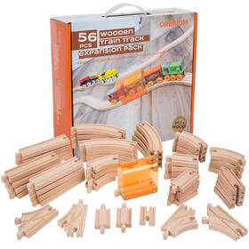 Orbrium 719040141375 52-piece Wooden Train Track Lot Railway Set Thomas The Brio Accessories