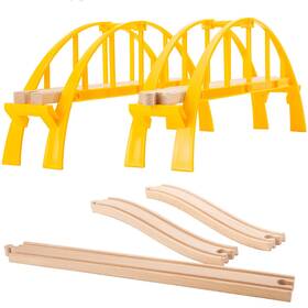 Orb-b-200 Orbrium Super Long Double Span Arch Bridge Almost 5 Ft For Wooden Railway Wood T