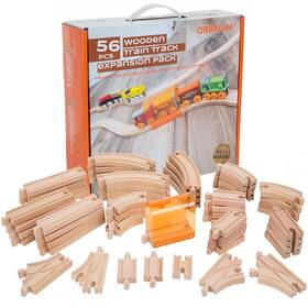 Orbrium Orb-exp-p-56 56 Piece Wooden Train Track Expansion Pack With Tunnel Pcs Wood