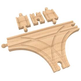 Orb-exp-t-500 Orbrium Wooden Train Tracks Adapters T Track Male Female Connectors Switch