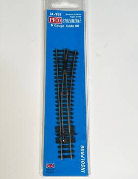 Sl-395 Peco 050881005408 New N-scale Right Hand Medium Radius #6 Insulfrog Turnout - Code 80