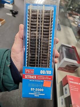 St-2000 Peco 050881029800 Ho Scale New 2025 Standard Straight Track With Joiners 8 Pc