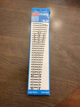 Sl88 Peco 050881036303 Ho Scale Code 100 Large Radius Right Hand Nickel Silver Switch Nib