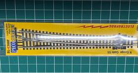 552-sle388f Peco N Guage Code 55 Streamline Electrofrog Large Radius Right Hand Turnout