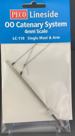 Ho1718 Peco Lineside Ho Oo Catenary Sytem 4mm Scale Single Mast And Arm Lc-110