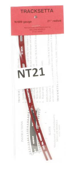 Nt-21 Peco N Tracksetta Track Laying Template - 21 Inch 53.3cm Radius Curve