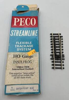 Sl-84x Peco Ho 3-7/8 Inch Right Hand Catch Point Turnout New In Box