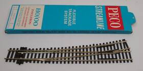 Sl-87x Peco Ho/oo Scale Streamline Insulfrog L/h Curved Turnout Code 100