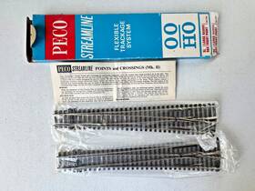 Sl-88x Peco #sl 88x Ho/oo 2 Right Hand Turnouts-ns Rail-large Radius-code 100 - Nos