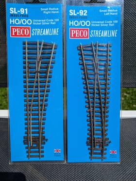 Sl-92 Peco Sl-95 Sl-96 Sl-91 And 1 Left Hand Right Per Sale Small Radius Switches