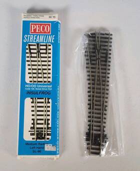 Sl-96x Peco Sl-96 Streamline Track Medium Radius Left Hand Lh Ho/oo Insulfrog Nickel #i