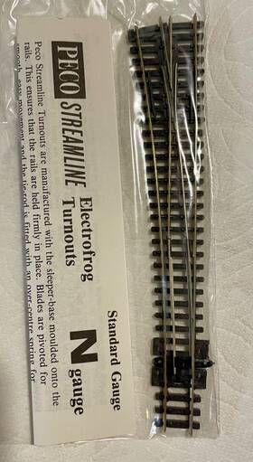 Sl-e387x Peco Curved Lh Electrofrog Turnout Switch Nos