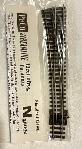 Sl-e389x Peco Lh Electrofrog Turnout Switch Large Radius Nos