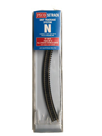 St-3015 Peco N Code 80 2nd Radius Double Curve Track Pack Of 4 Setrack New