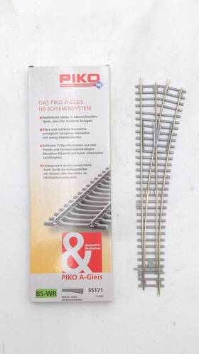 55171 Piko Ho Nickel Silver Wr R9 9.4 Inch Right Hand Switch Turnout Ln/box