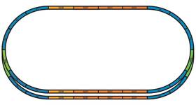 55367 Piko Ho Starter Track Set A And E Roadbed Only