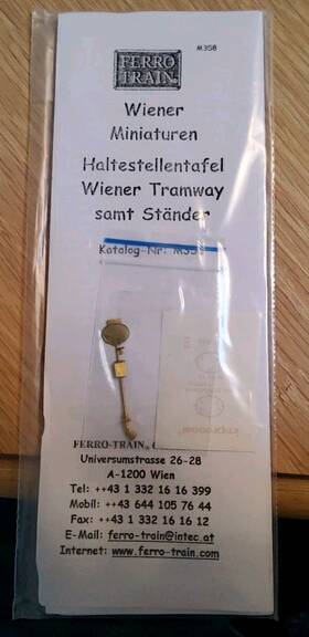 M358 Post Ferro Train Tram Stop Brass Vienna Lines