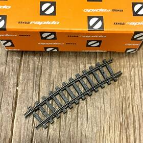0144 Rapido Box Of 20 N Scale Arnold Curve Tracks 222mm 15 Degree Nos
