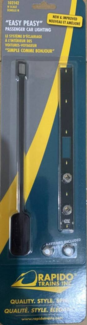 102142 Rapido N Scale Inch Easy Peasy Passenger Car Lighting Set