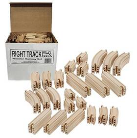Rt100 Right Track Toys 885133220057 Wooden Train 100 Piece Pack - 100% Compatible With All Major Brands Inc