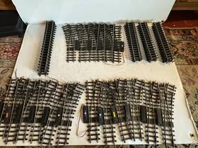 12334 Rivarossi O Scale 2 Rail Track Lot Left And Rt Turnout Switch Straight Section
