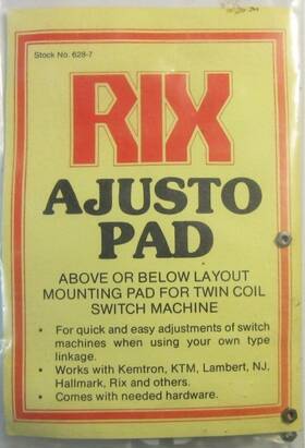 628-0007 Rix Products Ho Ajusto Pad For Twin Coil Switch Machine 10
