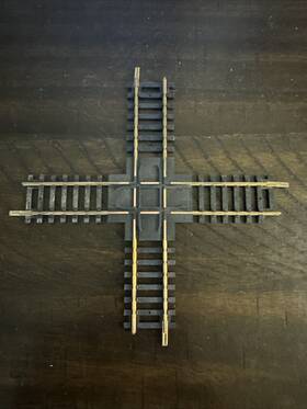 61111 Roco Ho Train Track Crossover Section 90 Degree Crossing - Ms Ns 4566 4567