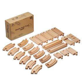 Sainsmart Jr. 897093814067 Wooden Train Track 24pcs Expansion With All Major Brands