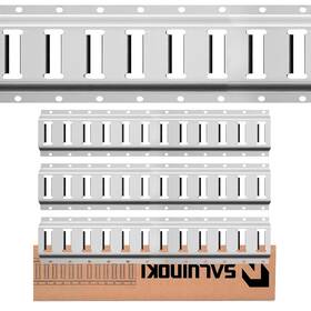 E-track-4ft-silver-4pack Saluinoki 4ft Silver E-track Rails 4 Pack Tie Down Erack With Powder-coated Steel E-tra