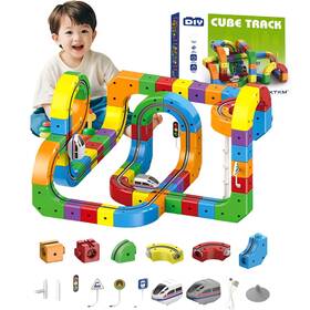 Sejean 753853852806 Magnetic Suction Rail Electric Train Set 3d Magic Flexible Medium 156 Pcs