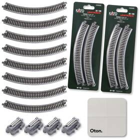 Shinevate 20-100 2-24-815 4 N Scale 20-100 Curve Track R249-45 8pcs 24-815 Unijoiners 4pcs