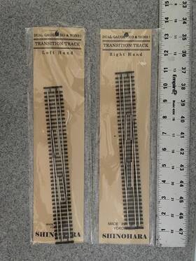Shinohara 470/471 Ho/hon3 Dual Gauge Transition Track Set Right And Let Hand -470 / 471