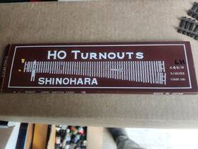 N100 Shinohara N100#4l/h Ho Scale #4 Lh Turnout Code 100 Nickel Silver Rail