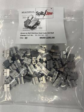332-sjc Split Jaw 7.0 Direct-to-rail Clamp Stainless Steel Pack Of 60