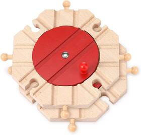 Syhood 445018955998 2 Pcs Wooden Train Track Expansion Packs Accessories 8 Way W