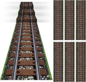 Fan-taobary-957 Taobary 24 Inch X 10 Ft Western Plastic Railroad Track Multi Color