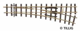 85637 Tillig Modellbahnen Gmbh Hoe/oo9/hon30 Gauge Right Hand Turnout / Switch -18 Length 128 Mm