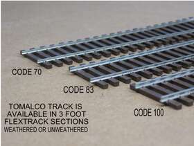 Ft70u Tomalco Track Code 70 Flex - 36 Inch Sections Un-weathered